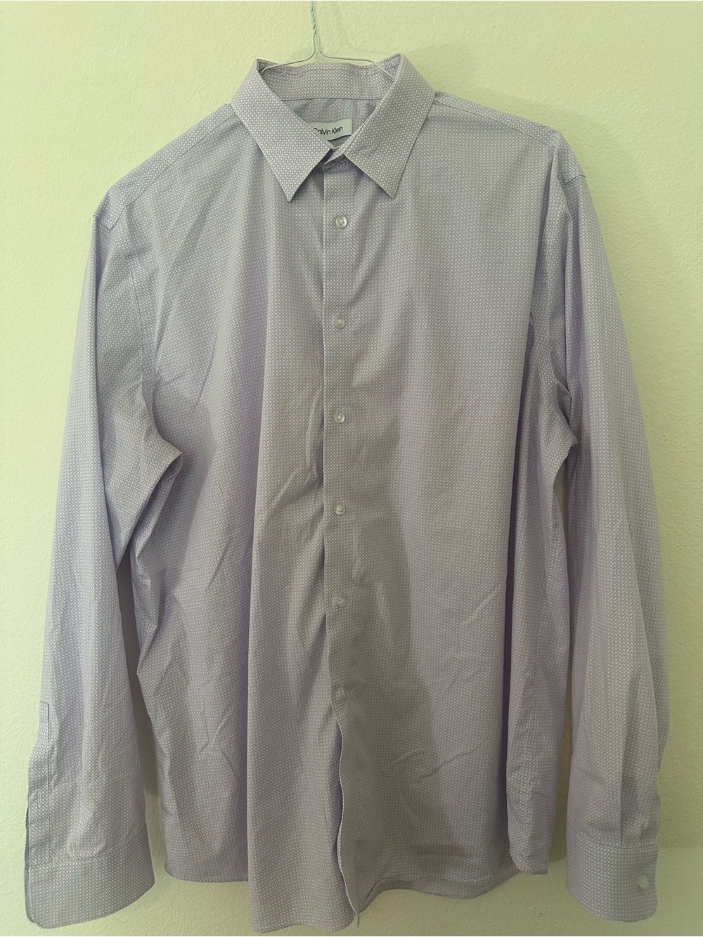 Calvin Klein Men's Light Lavender Button-down Dress Shirt